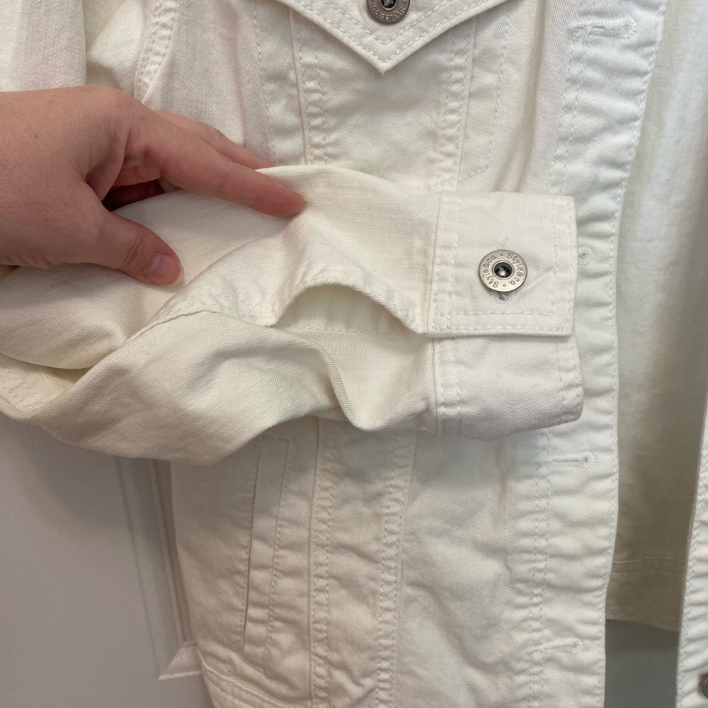 Style & Co. White Jean Jacket - Picture 5 of 12